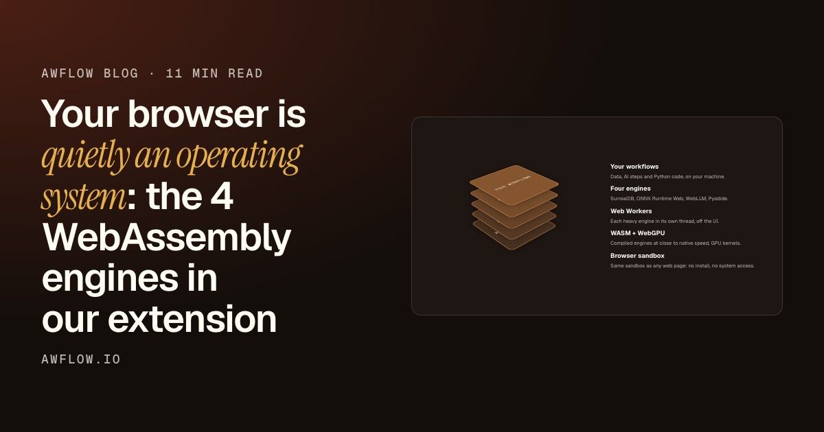 Your browser is quietly an operating system: the 4 WebAssembly engines in our extension