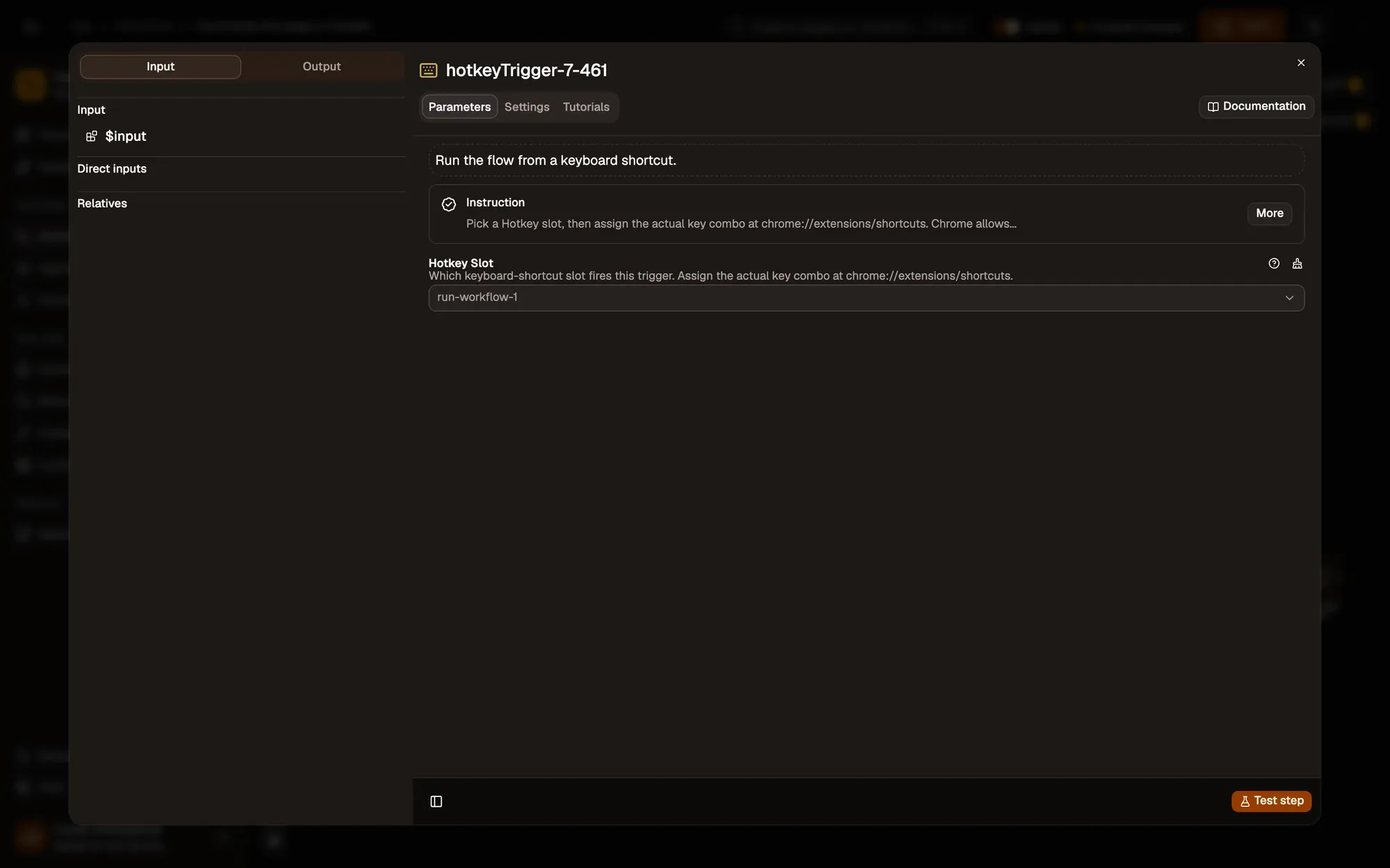 Summary on a hotkey