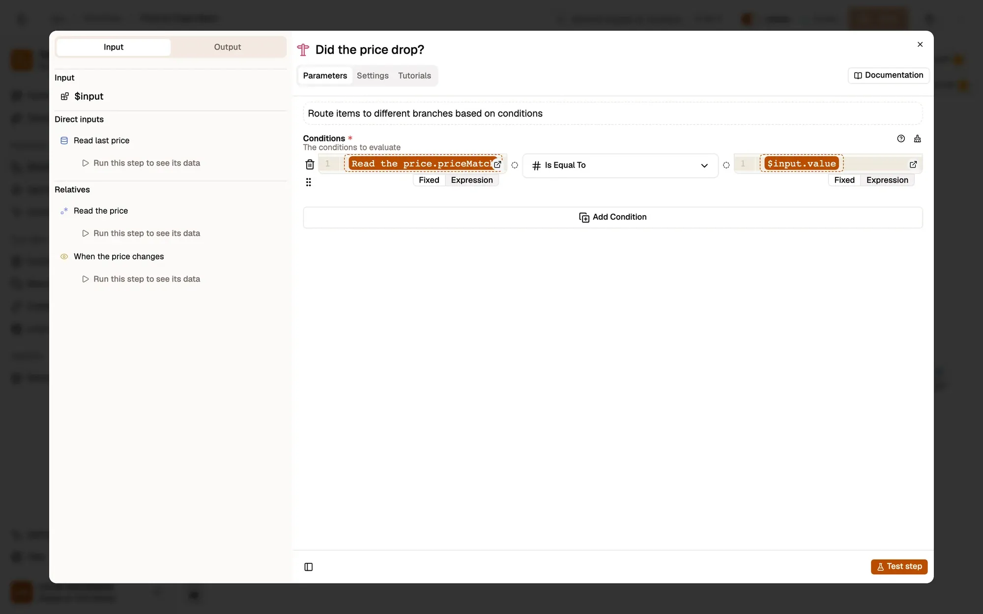 Did it drop? in the AWFlow editor