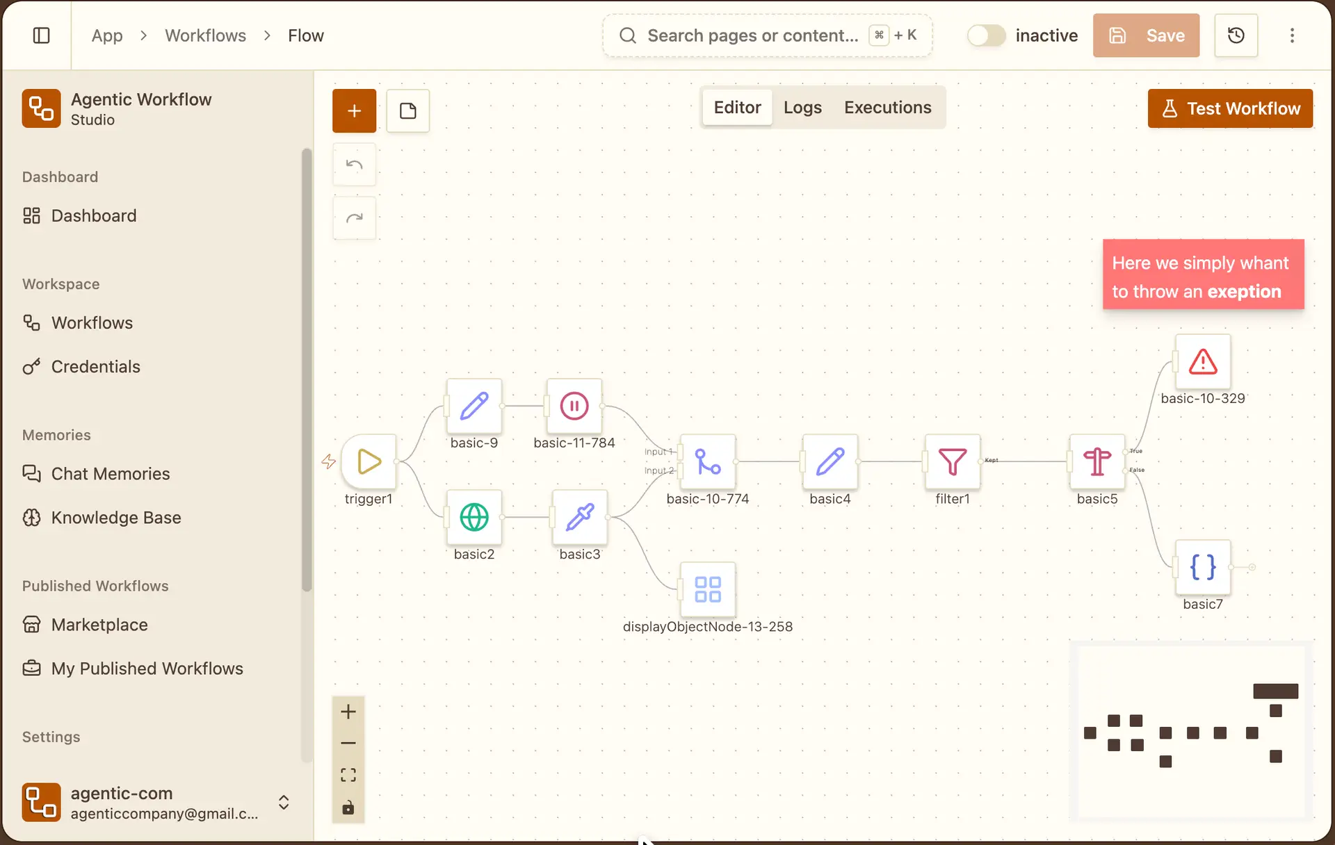 Agentic Workflow community marketplace showing workflow templates for browser automation