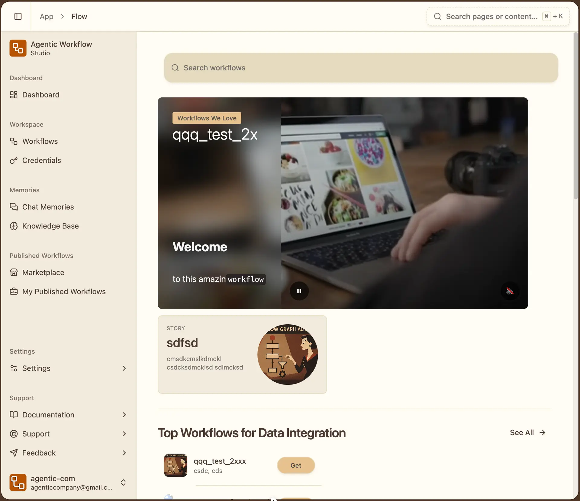 Template library in Agentic Workflow — pre-built AI browser automation workflows ready to use